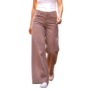 Charlie B - Mauve Wide leg Barrel Pant Women's Jeans Jeggings
